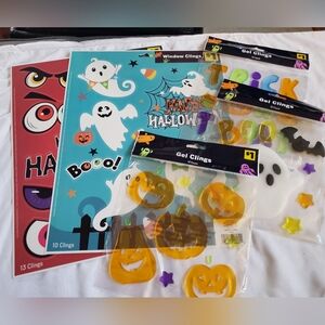 3 for $9 - Halloween Window And Gel Clings Set